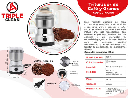 Triturador De Cafe Y Granos