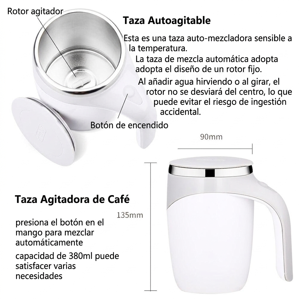 Taza Con Mezclador Térmico De Acero